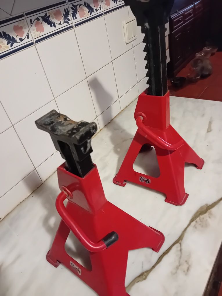 Conjunto de 2 Cavaletes Auto Preguiças 3 Toneladas