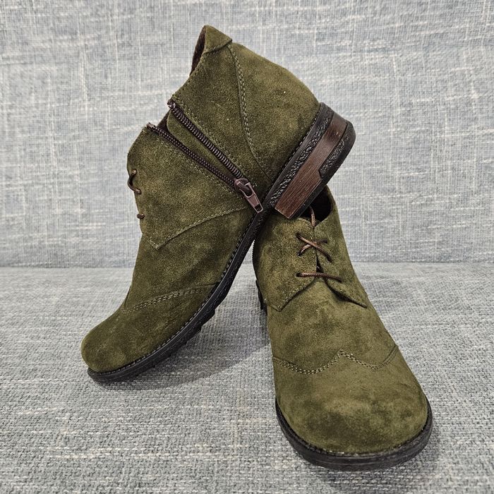 Женские полуботинки - броги, натуральная замша, новые