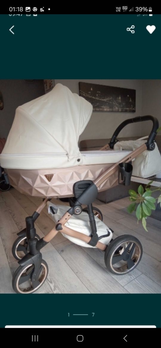 Wózek Junama Diamond  Premium 3w 1  sliczny