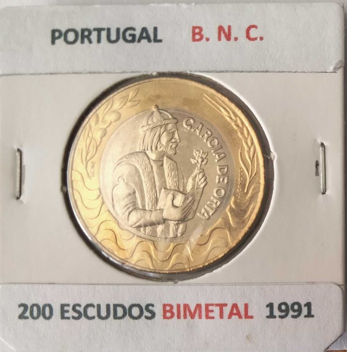 6 Moedas 200 escudos República Portuguesas  Emissão Anual Bimetálicas