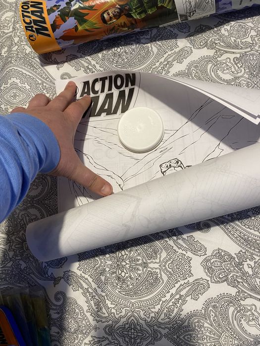 4 Posters Action Man para pintar - Novo