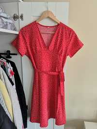 Sukienka czerwona groszki kropki rozmiar 36