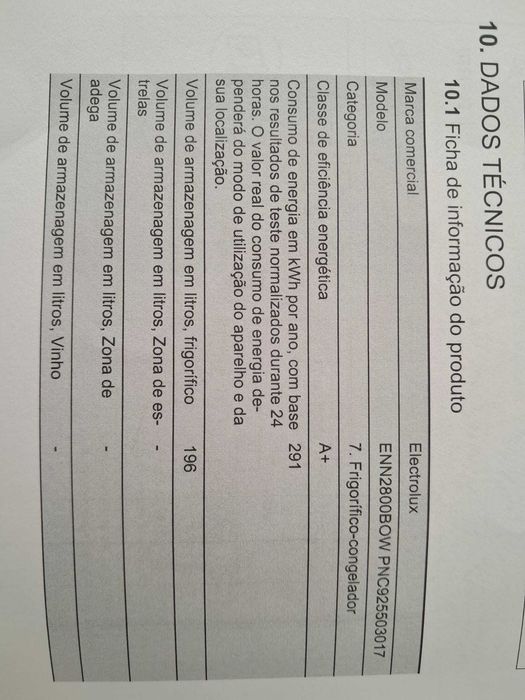 Frigorifico Combinado de Encastrar - Electrolux Classe A+
