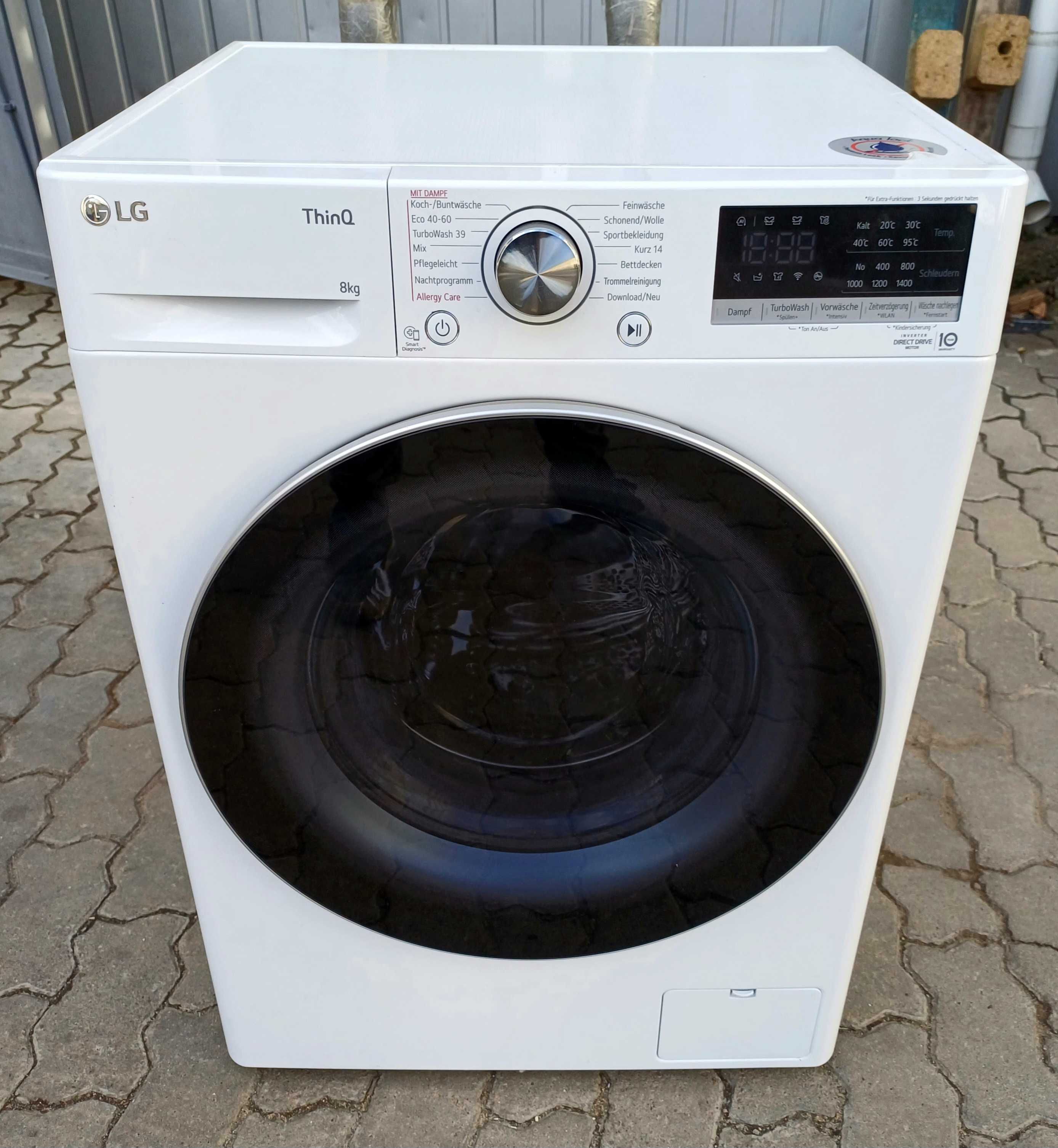Стиральная машина с паром LG F4WV708P1E 8кг Wi-Fi Direct Drive ThinQ