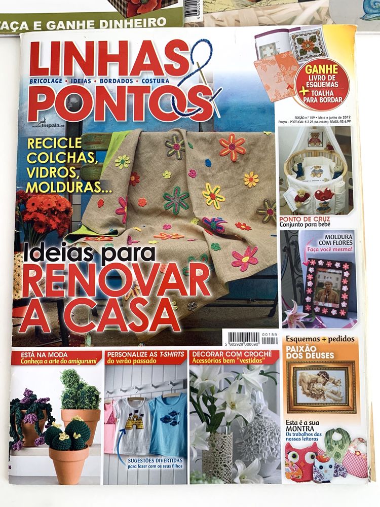 Conjunto 3 Revistas Paula Mendes / Linhas e Pontos