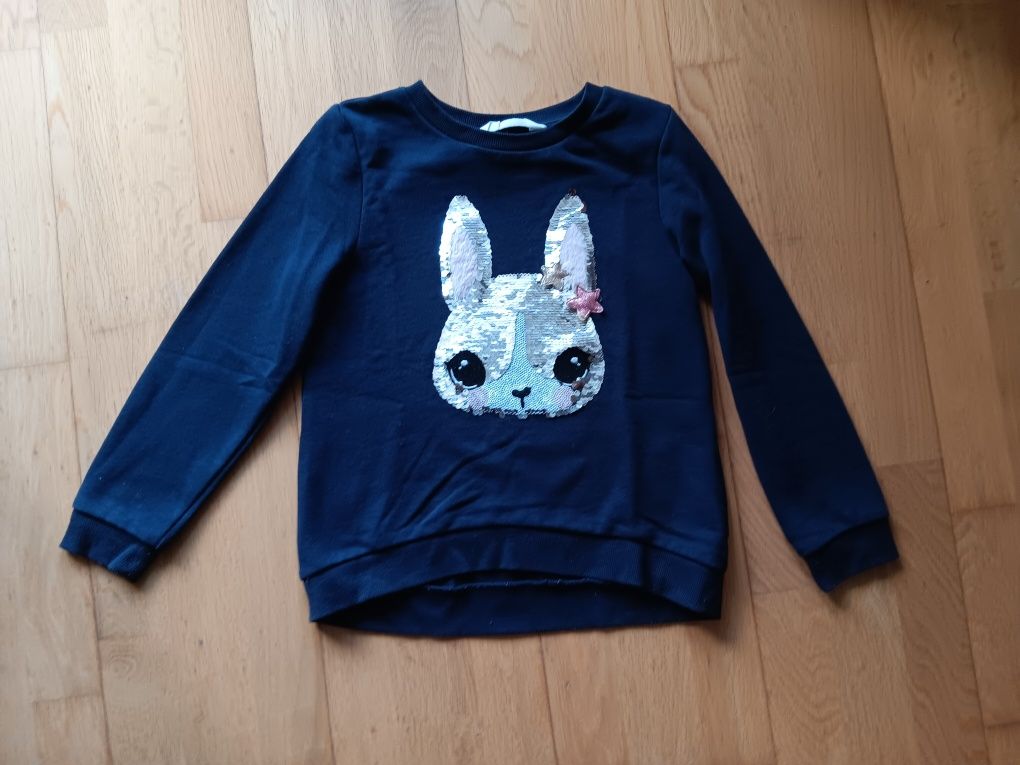 Sweatshirt coelho lantejoulas 6/8 anos