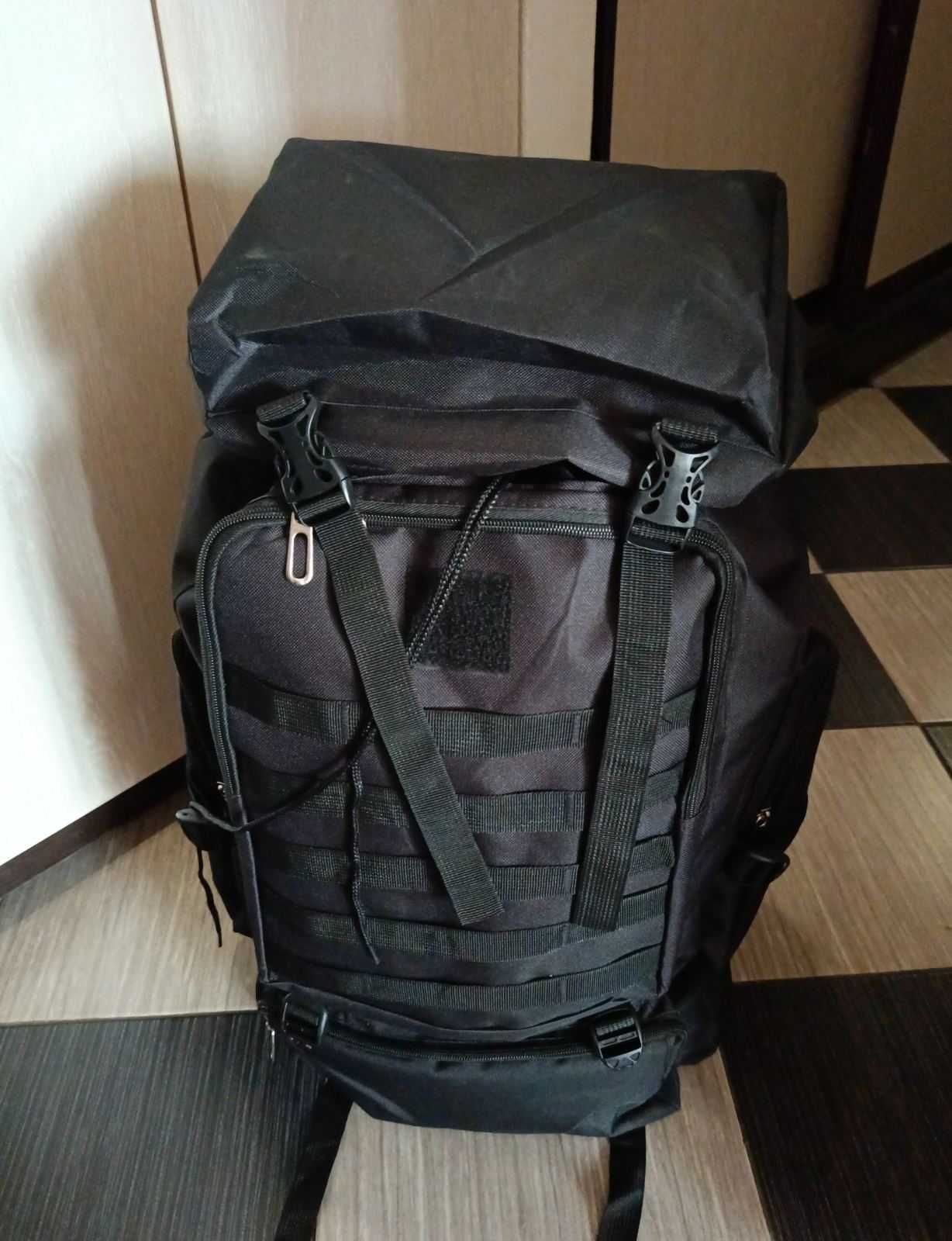 Тактичний рюкзак 70 літрів, чорний рюкзак, Баул, Наплічник