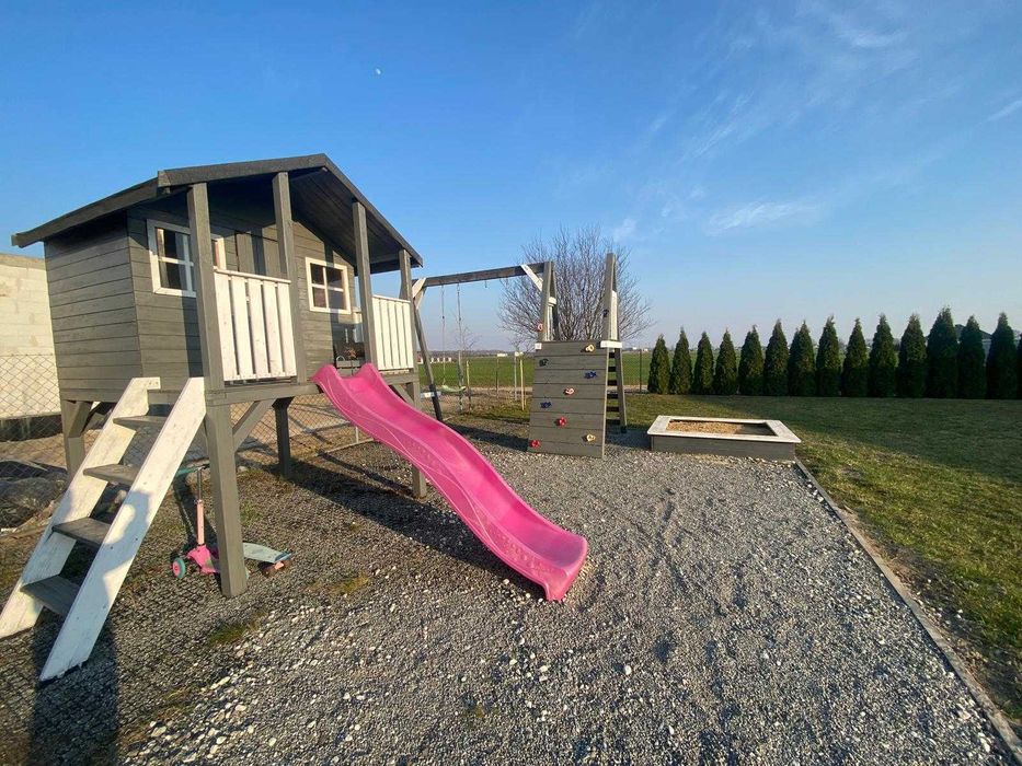 Plac zabaw dla dzieci do ogrodu Piaskownica Domek Drabinka