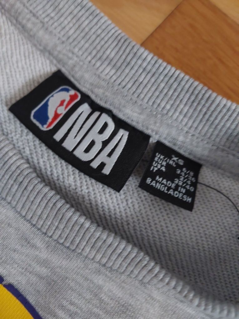 Szara bluza bez kaptura NBA
