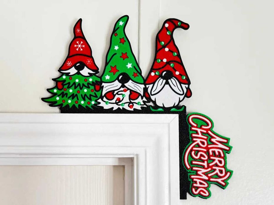 Gnomo de Natal para Canto da Porta