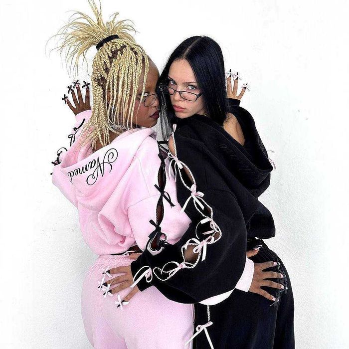 Жіноча вкороченна зіпка кофта Named Collective Princ Ribbon Hoodie