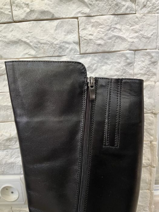 Шкіряні жіночи ботфорти, чоботи, сапоги, р.38