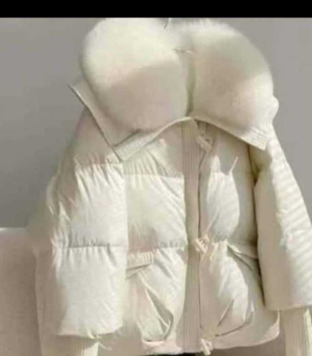 Kurtka zimowa nowa kolekcja lisy futro naturalne 2025