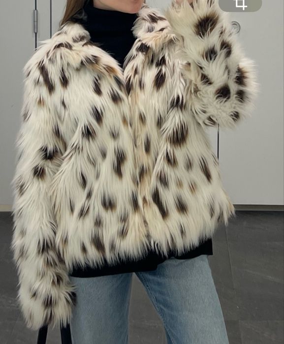 Шубка Zara рись, еко шуба