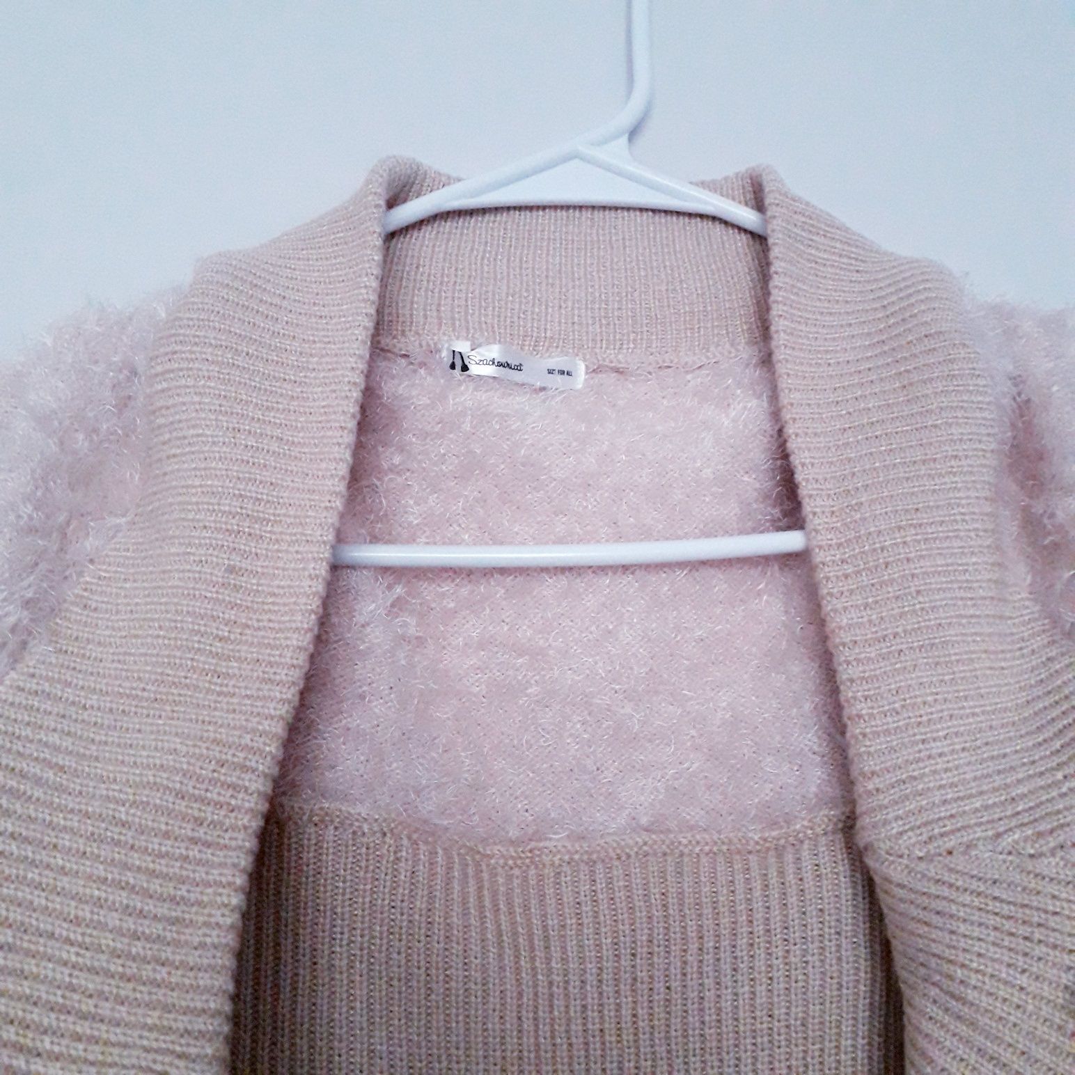 Sweter Poncho beżowy M