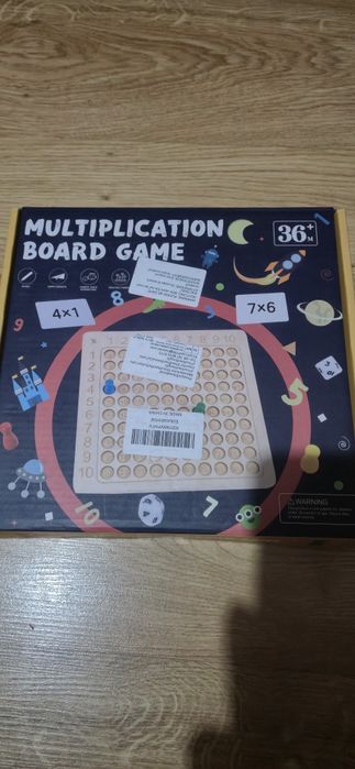 Tabliczka mnożenia gra edukacyjna drewniana