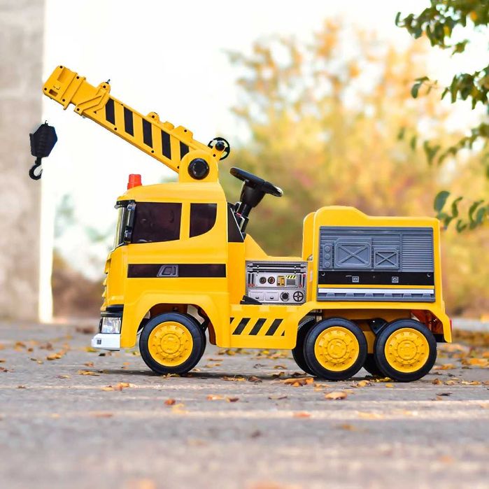 TIR SCANIA R500 DŹWIG ŻURAW Ciągnik Elektryczny Auto Akumulator DZIECI