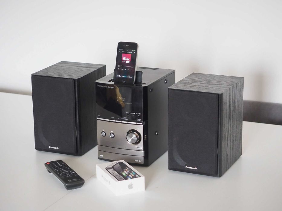 Wieża Panasonic SC-PM500 iPhone 4S CD MP3 USB 2x20W RMS