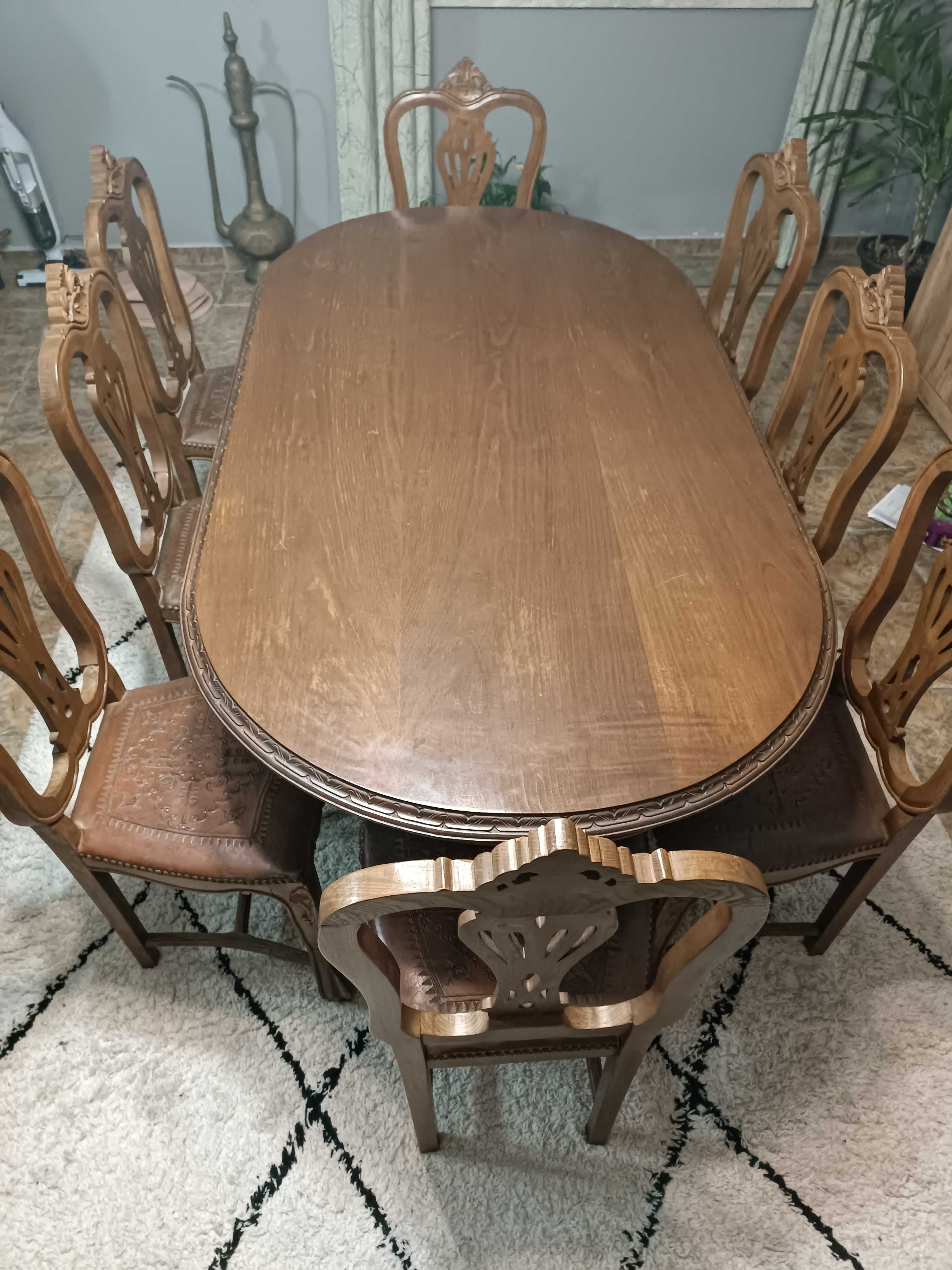 Conjunto mesa estilo Inglês
