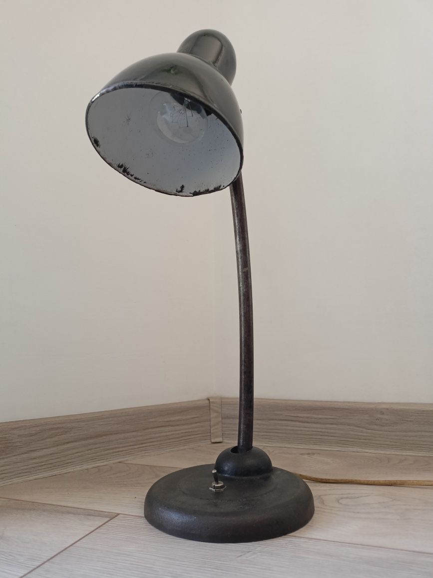 Stara lampka biurkowa Jacobus, Niemcy l. 30ste, emaliowana, loft