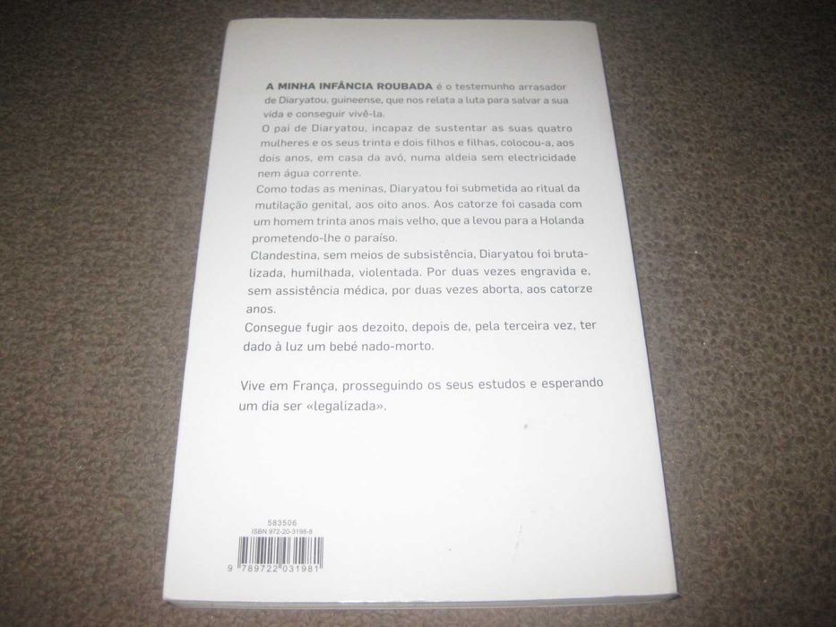 Livro "A Minha Infância Roubada" de Diaryatou Bah