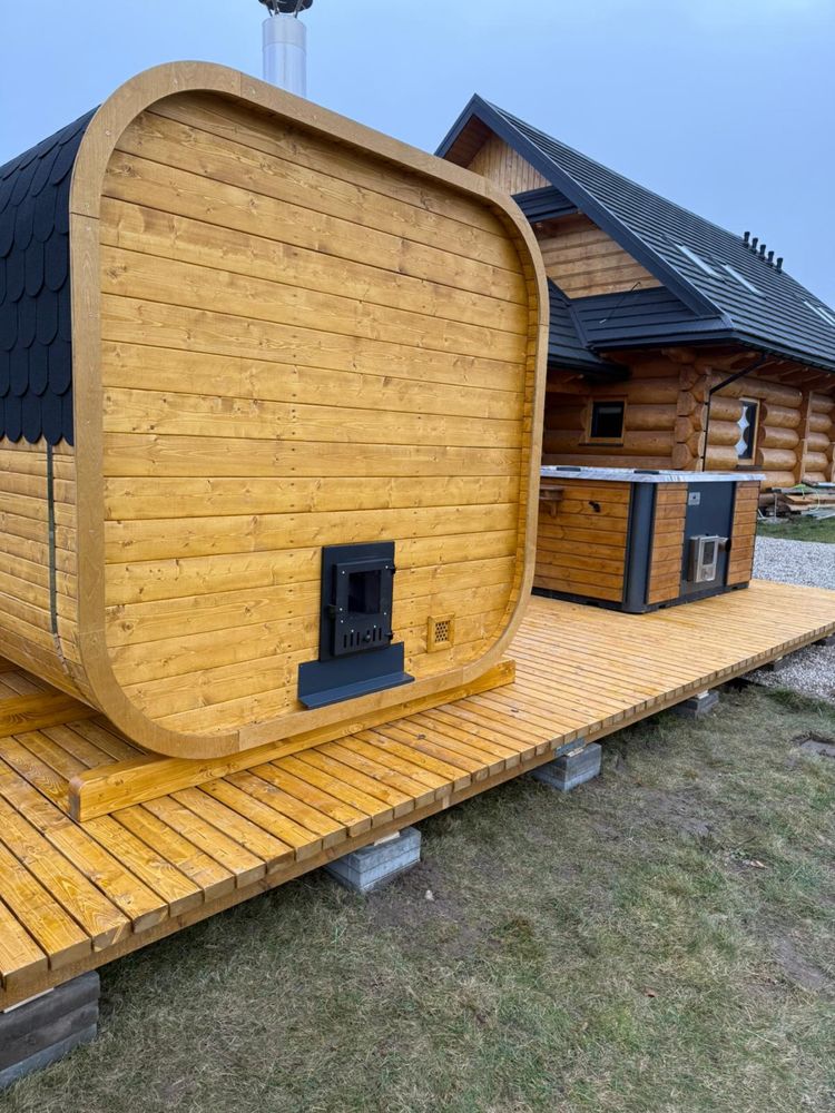 Sauna Ogrodowa 230x235x350cm Beczka Bania