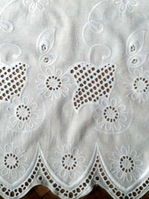 ткань хлопок белый с вышивкой ришелье 4 куска для детей, прочего