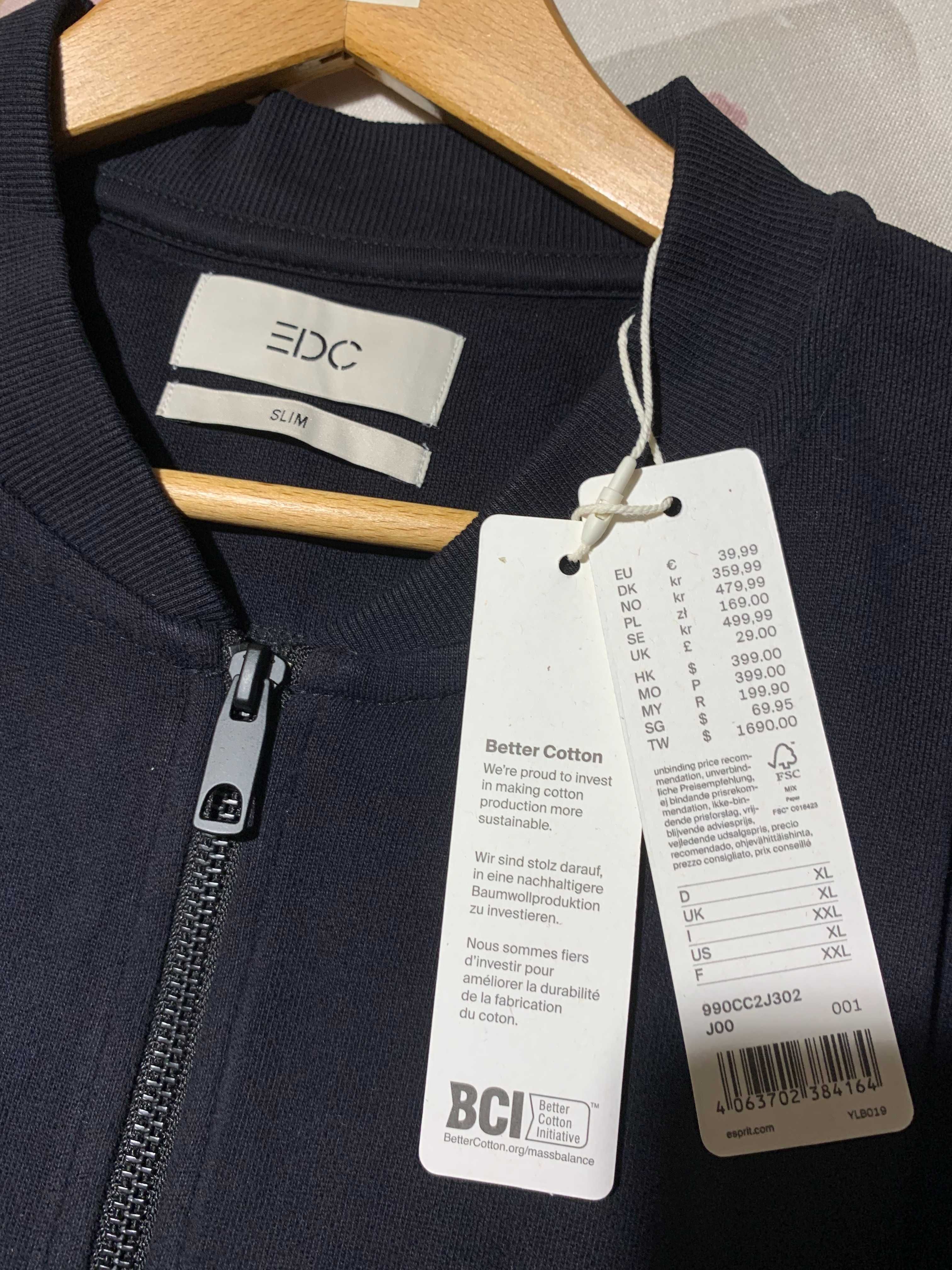 czarna bluza męska rozpinana  100% bawełna NOWA Z METKĄ