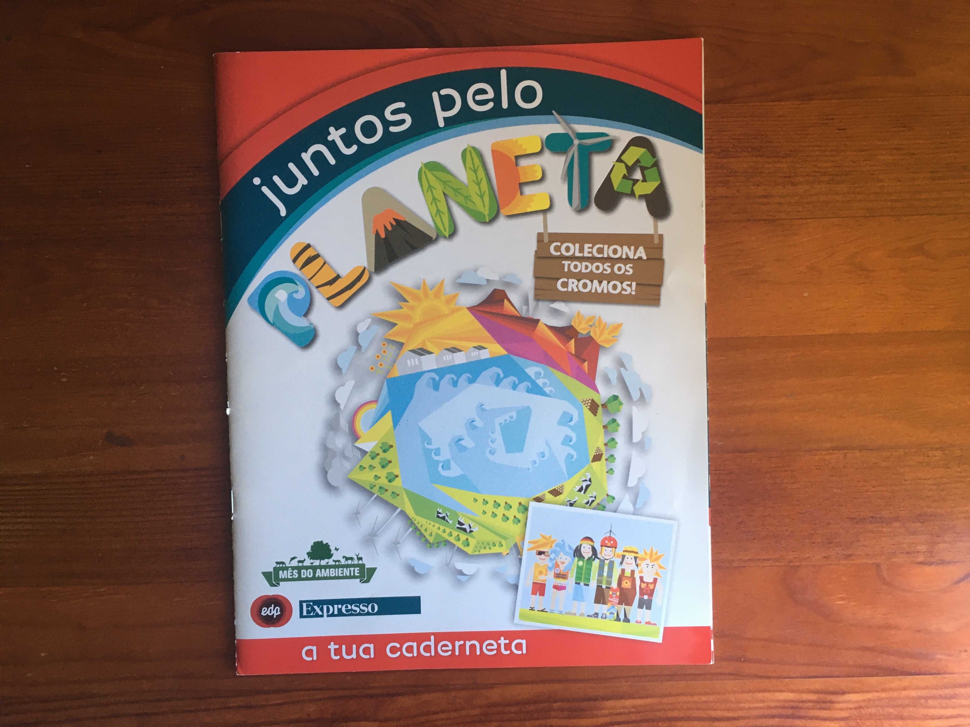 Cadernetas incompletas com cromos colados