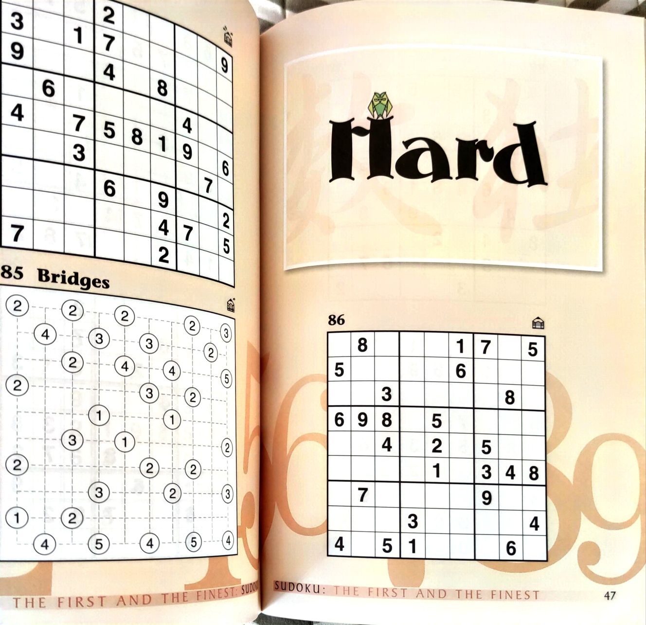 Puzzler Sudoku 80 str. łamigłówki 3 poziomy trudności, japońskie