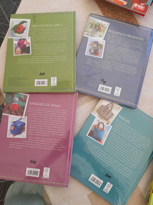 4 livros de trico e costura