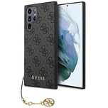 Etui Guess 4G Charms Collection na Samsung Galaxy S23 Ultra - szare