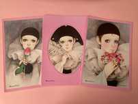 Lote de 3 Cadernos Escolares Pierrot Love Mira Fujita Anos 80 Ambar