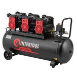 Компресор 100 л, 8 aтм, безмасляний, 6 циліндрів. INTERTOOL PT-0039.