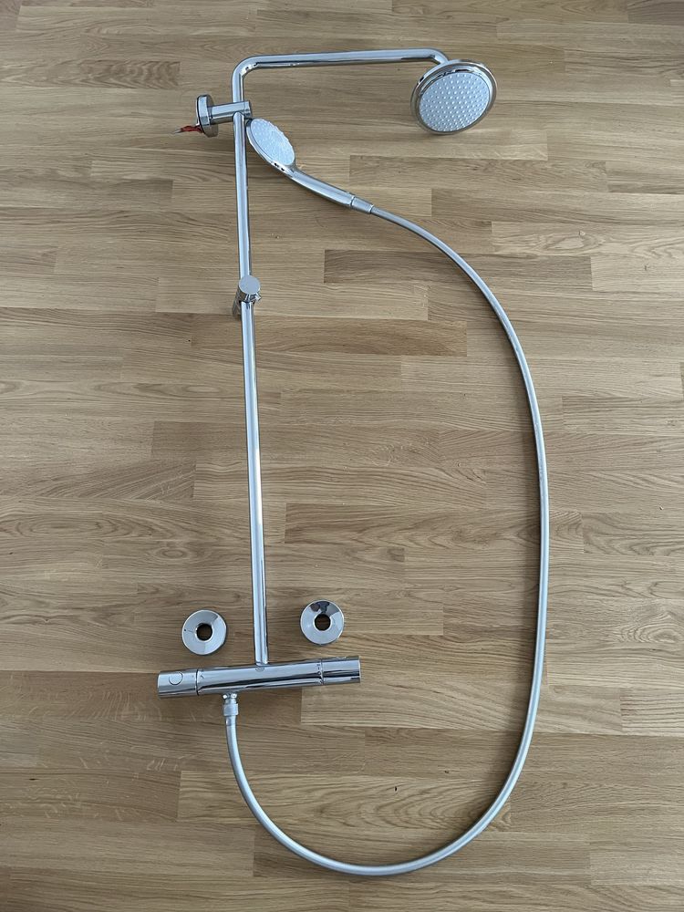 Zestaw prysznicowy Grohe Vitalio ścienny z deszczownicą i baterią