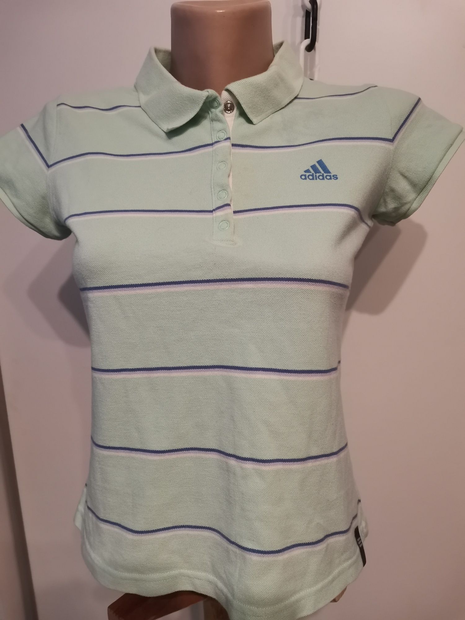 Koszulka damska polo Adidas rozm 38, miętowa