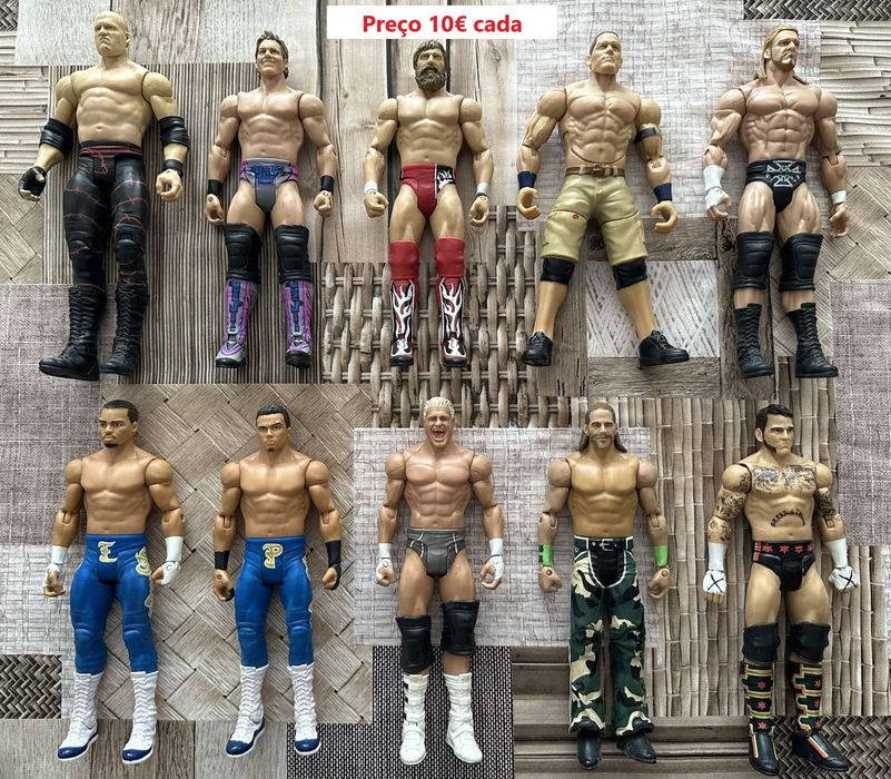 Bonecos wwe wrestling figuras ringues cintos titulo campeao brinquedos