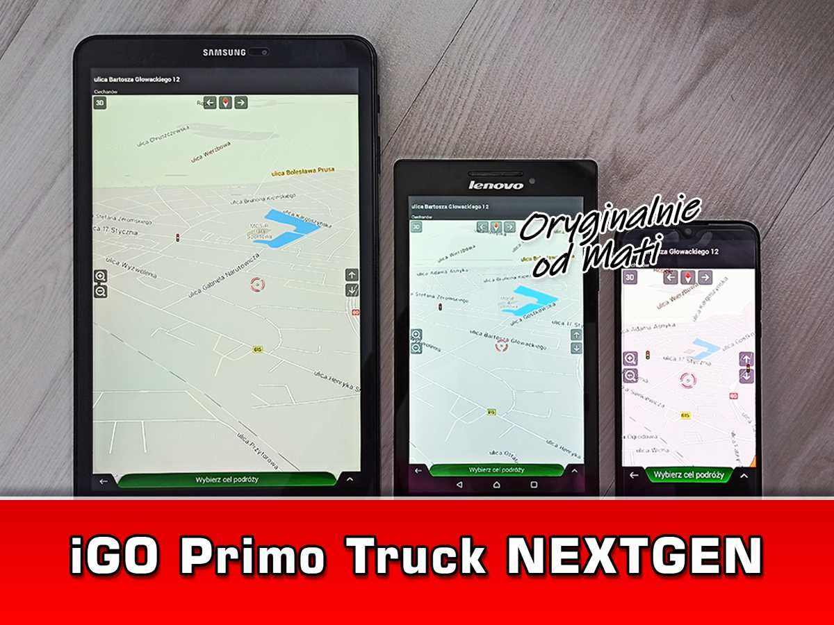 Nawigacja samochodowa TIR Ciężarówka iGO Nextgen Truck Android Windows