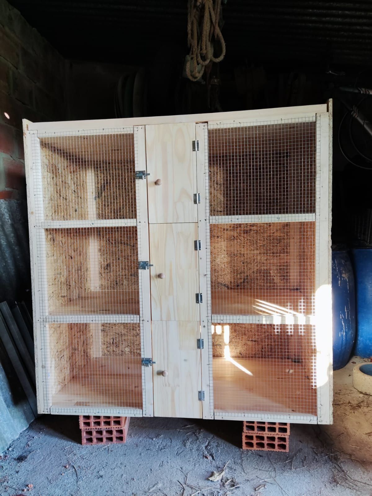 Gaiola de 3 divisórias com 120X70X40