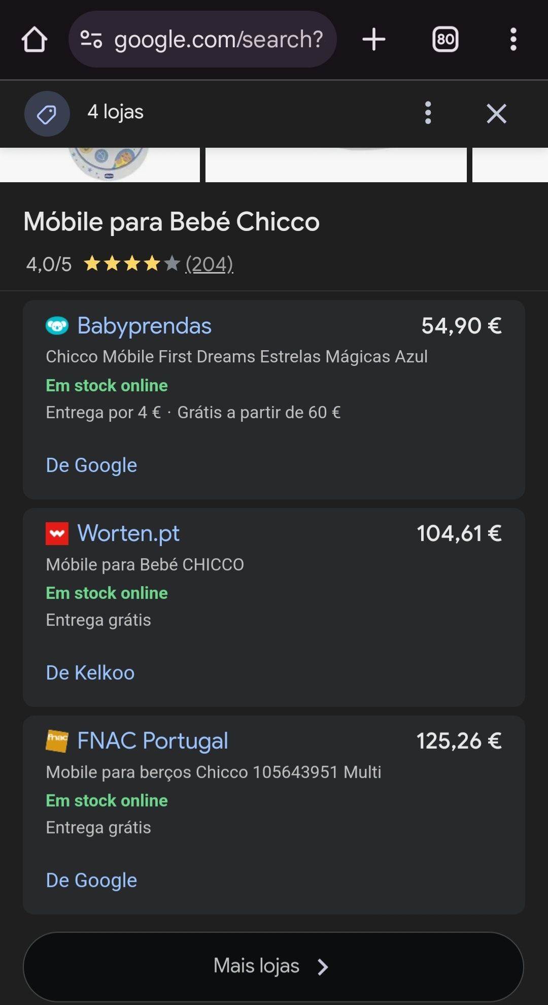 Chicco Móbile First Dreams Estrelas Mágicas Azul
Chicco