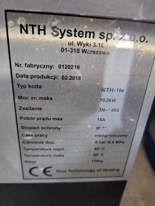 Kocioł indukcyjny 10kW