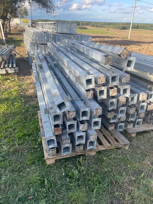 Słupy ocynk 90x90x3mm 4m długosci  profil  wiaty garaż bramy hale
