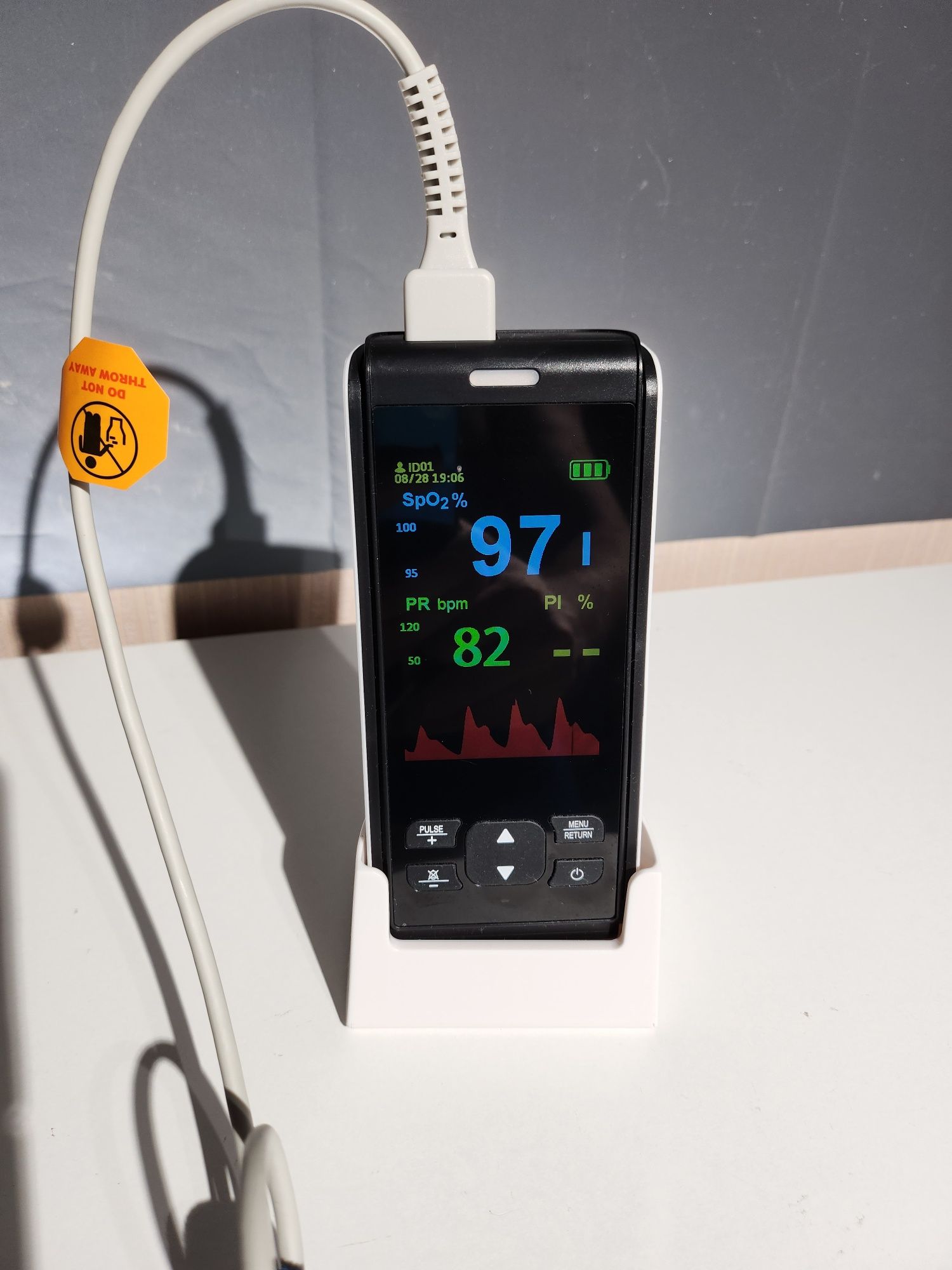 Ручний пульсоксиметр Holfenry Handheld Pulse Oximeter JKS50F Моніторин