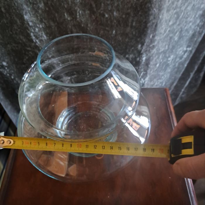 Szklany Wazon kształt choinki 20 cm las w szkle dekoracja choinka