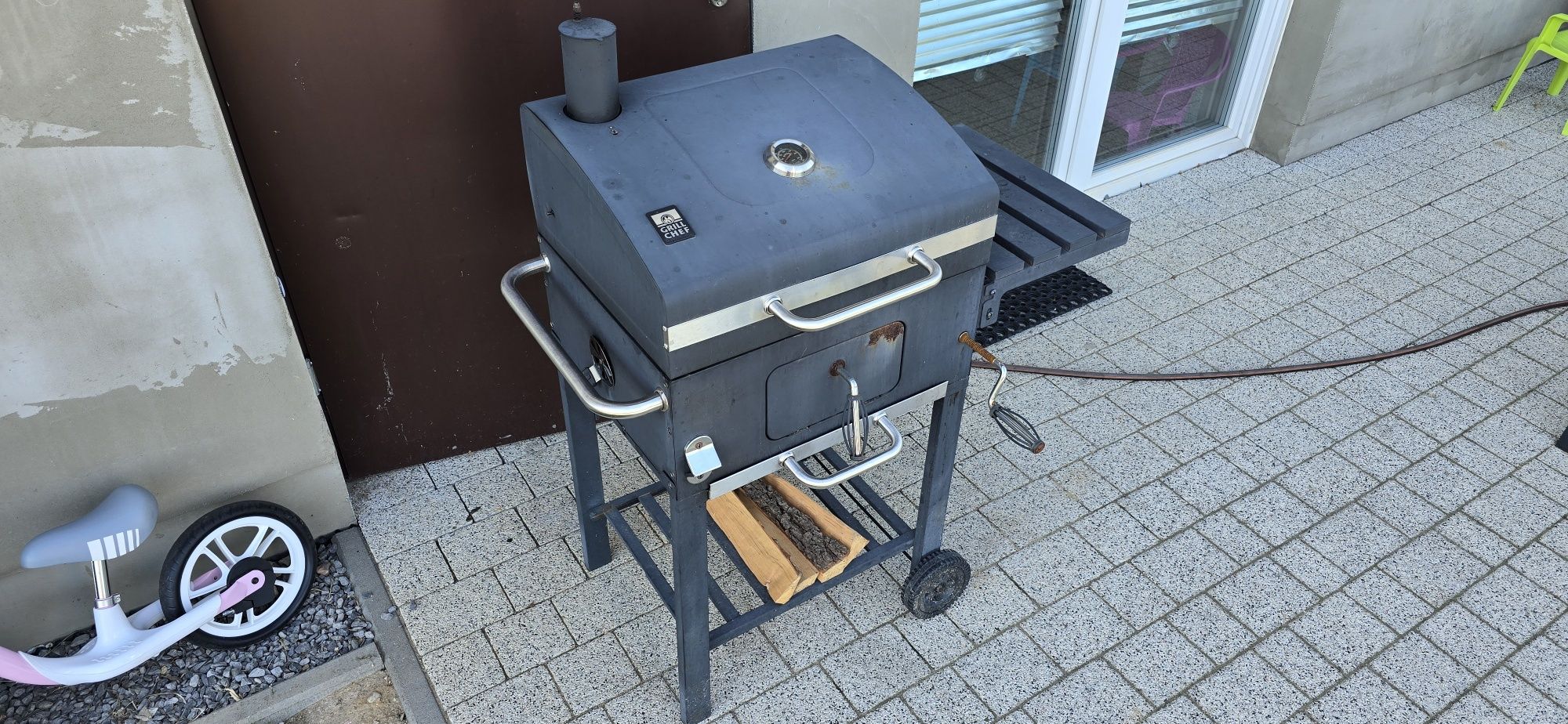 Gril węglowy landman grill chef zeliwny ruszt