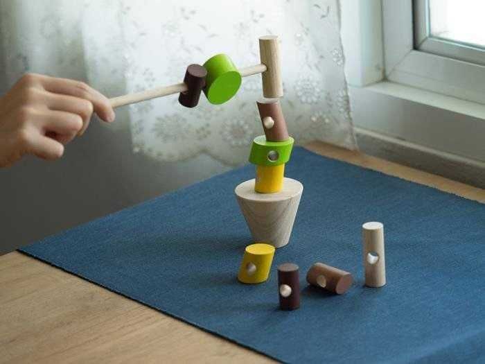Gra zręcznościowa Balansujące pieńki Plan Toys Montessori