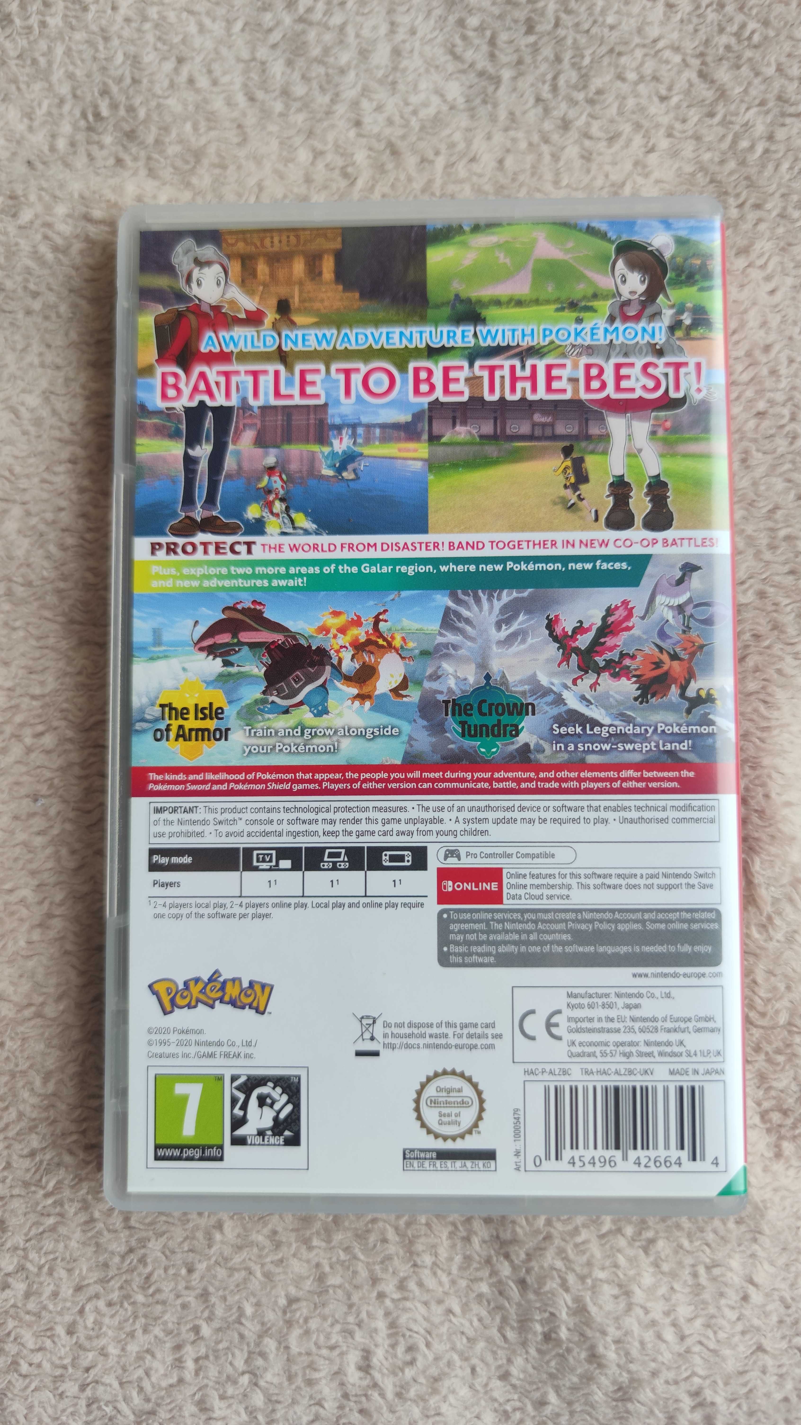 Gra Pokemon Shield + Expansion Pass jak nowa (na Nintendo Switch)