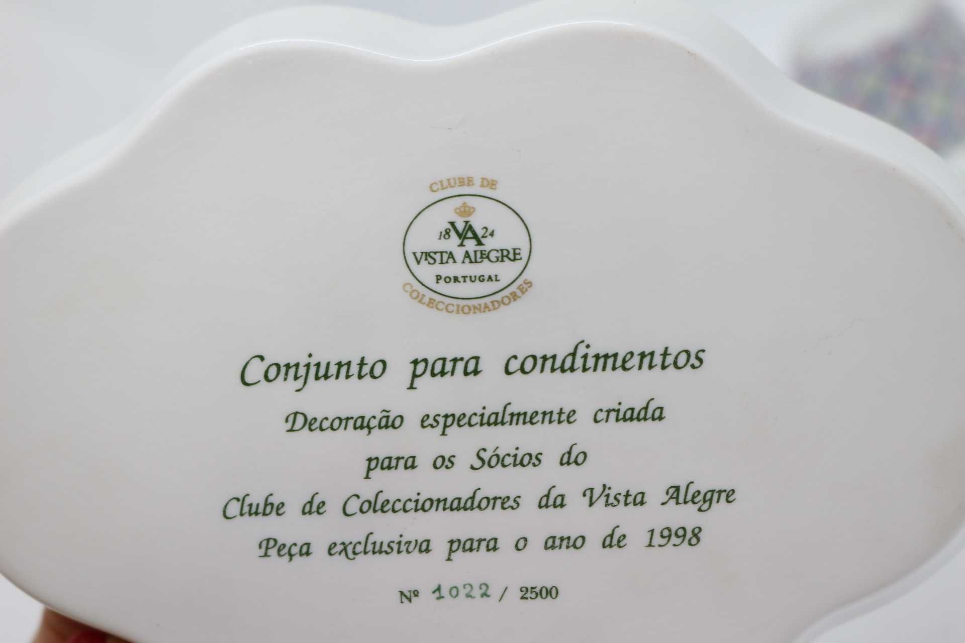 Conjunto de Condimentos Clube Colecionadores 1998 Vista Alegre