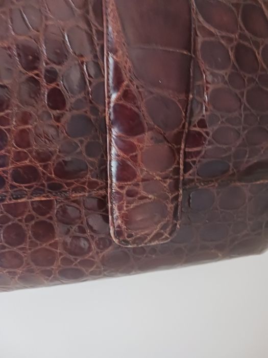 Torebka skórzana VIntage ze skóry czekoladowa brazowa