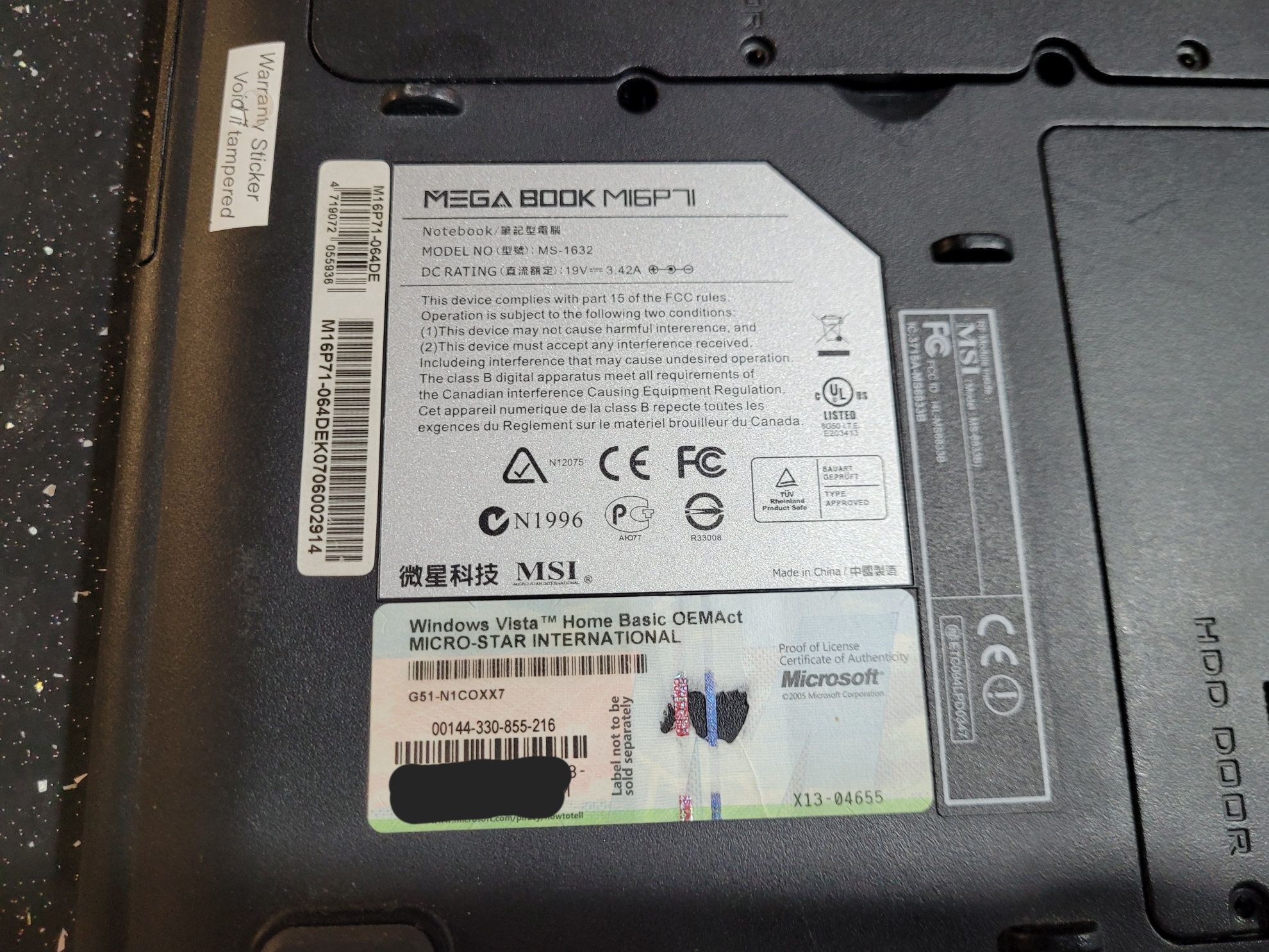 Laptop MSI ms 6833b